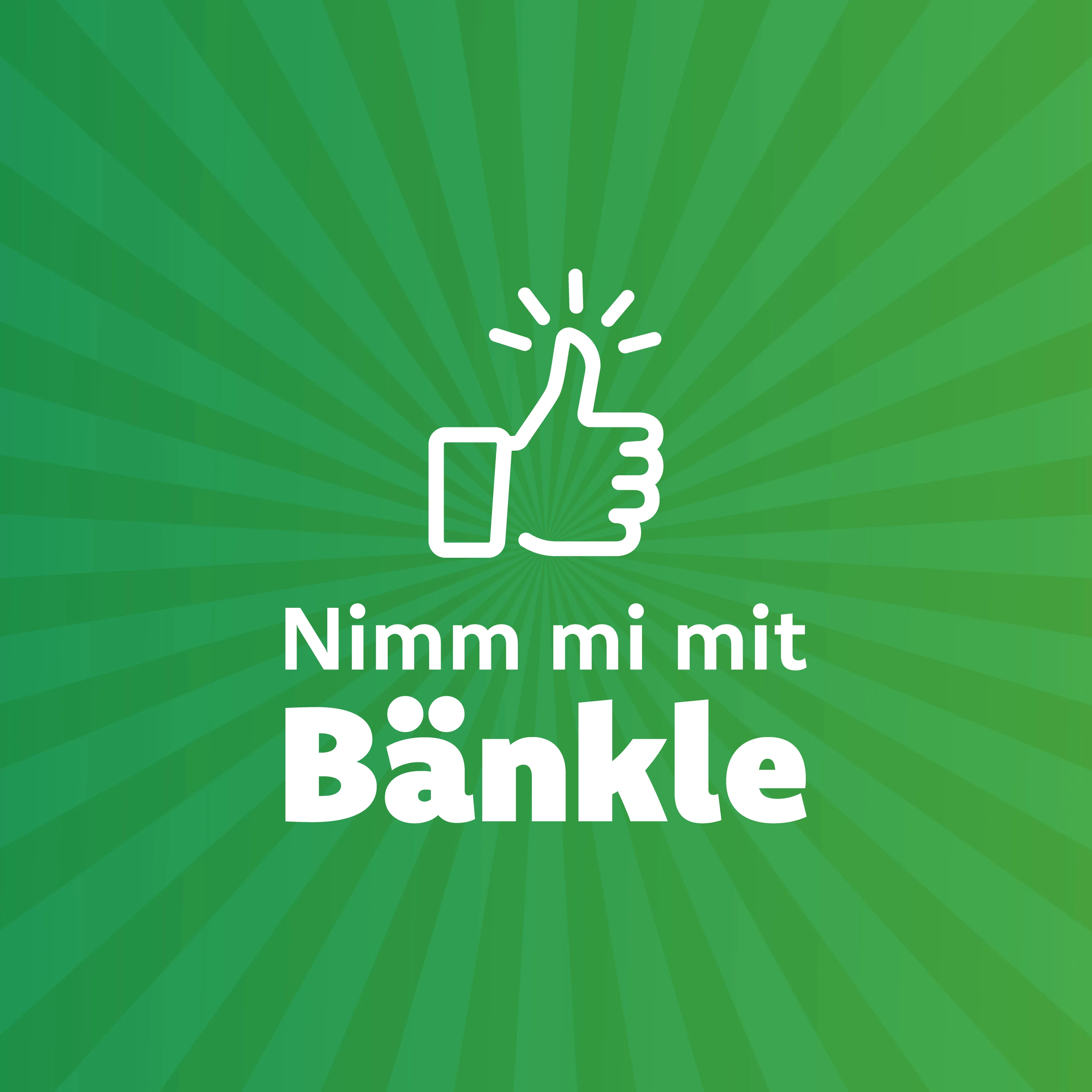 Nimm mi mit Bänkle – Mitfahrbank-Initiative für nachhaltige Mobilität Logo der Mitfahrinitiative „Nimm mi mit Bänkle“ für nachhaltige Mobilität und nachbarschaftliche Unterstützung in der Region.